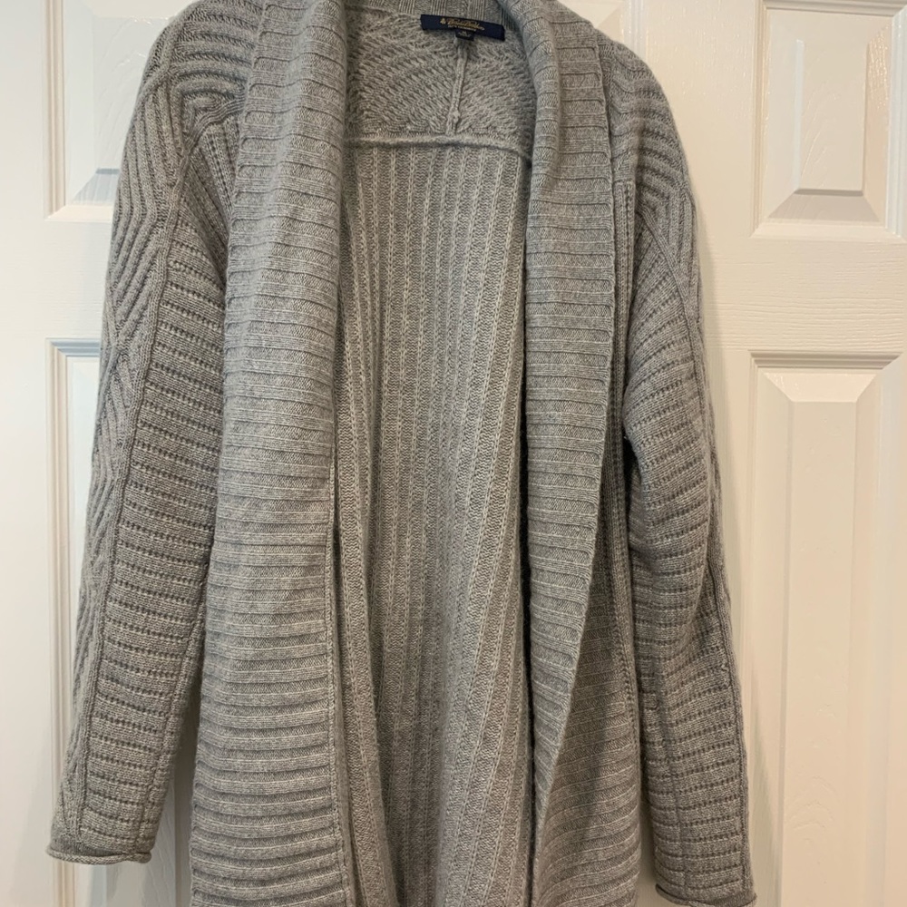 Brooks brothers womens grey cashmere sweater jacket M